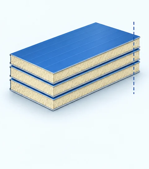 AI concept illustration of a generic finished panel bundle and alignment reference