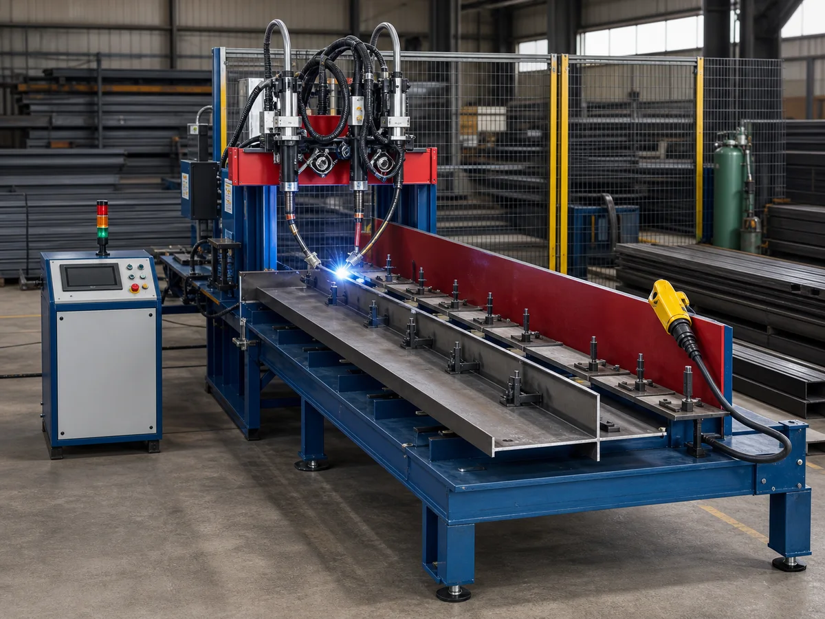 Automatic purlin cleat plate welding machine